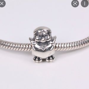 Authentic Pandora Charm "Easter Chick" - Hatching Chicken 790528 retired RARE